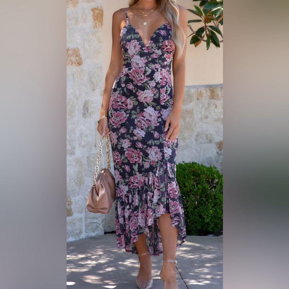High low floral dress